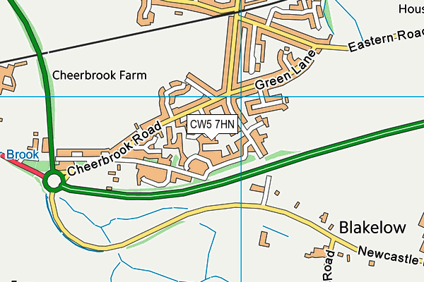 CW5 7HN map - OS VectorMap District (Ordnance Survey)