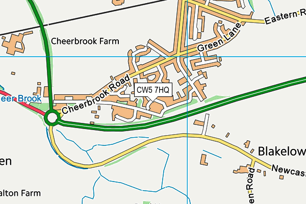 CW5 7HQ map - OS VectorMap District (Ordnance Survey)