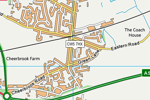 CW5 7HX map - OS VectorMap District (Ordnance Survey)