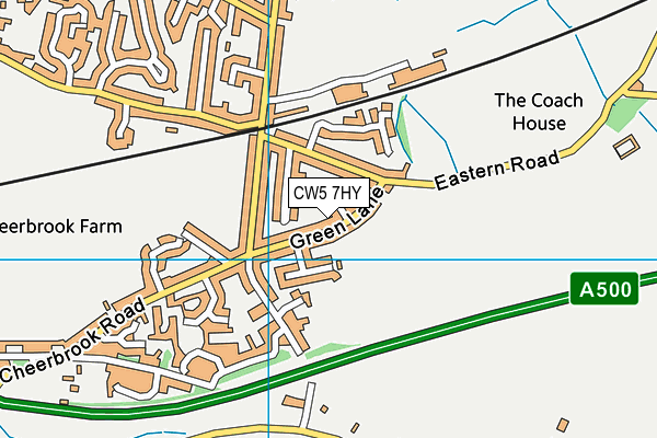 CW5 7HY map - OS VectorMap District (Ordnance Survey)