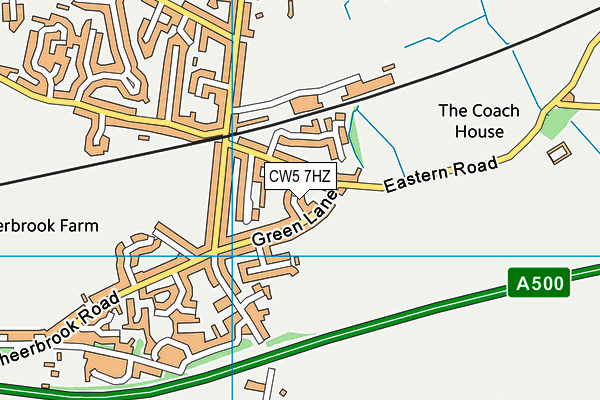 CW5 7HZ map - OS VectorMap District (Ordnance Survey)