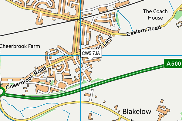 CW5 7JA map - OS VectorMap District (Ordnance Survey)