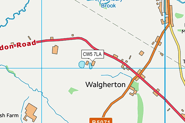 CW5 7LA map - OS VectorMap District (Ordnance Survey)