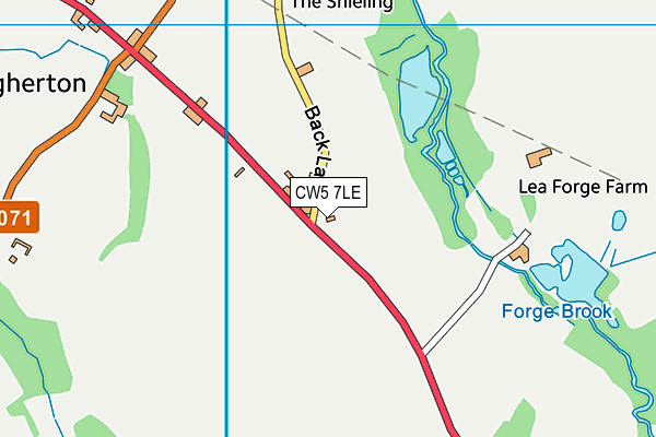 CW5 7LE map - OS VectorMap District (Ordnance Survey)