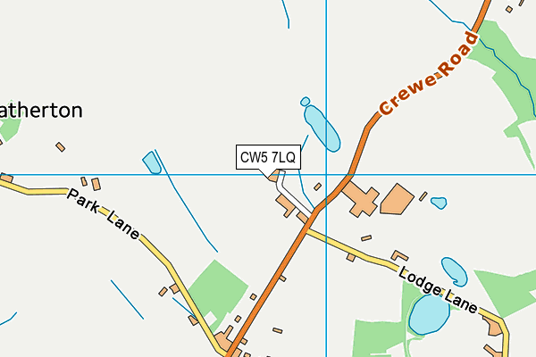 CW5 7LQ map - OS VectorMap District (Ordnance Survey)