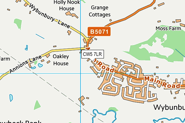 CW5 7LR map - OS VectorMap District (Ordnance Survey)