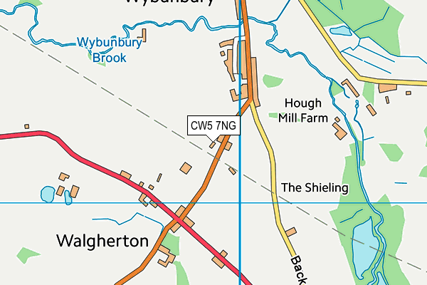 CW5 7NG map - OS VectorMap District (Ordnance Survey)