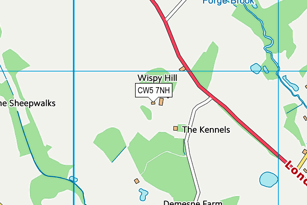 CW5 7NH map - OS VectorMap District (Ordnance Survey)