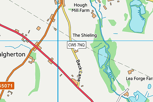 CW5 7NQ map - OS VectorMap District (Ordnance Survey)