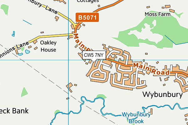 CW5 7NY map - OS VectorMap District (Ordnance Survey)