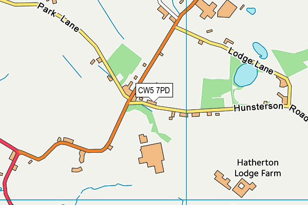 CW5 7PD map - OS VectorMap District (Ordnance Survey)