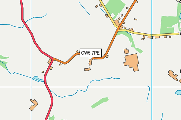 CW5 7PE map - OS VectorMap District (Ordnance Survey)