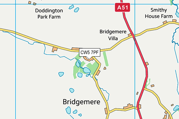 CW5 7PF map - OS VectorMap District (Ordnance Survey)