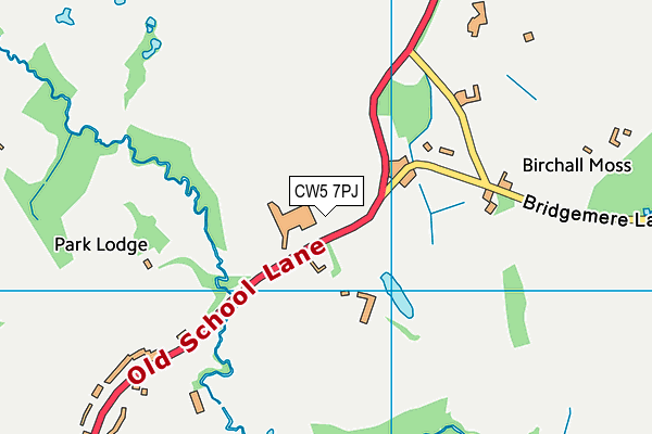 CW5 7PJ map - OS VectorMap District (Ordnance Survey)