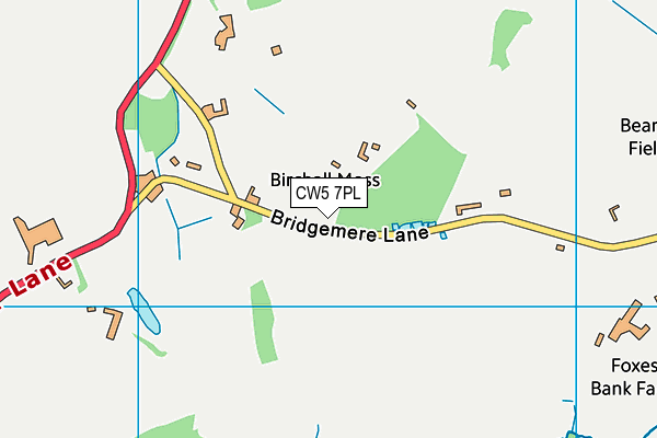 CW5 7PL map - OS VectorMap District (Ordnance Survey)