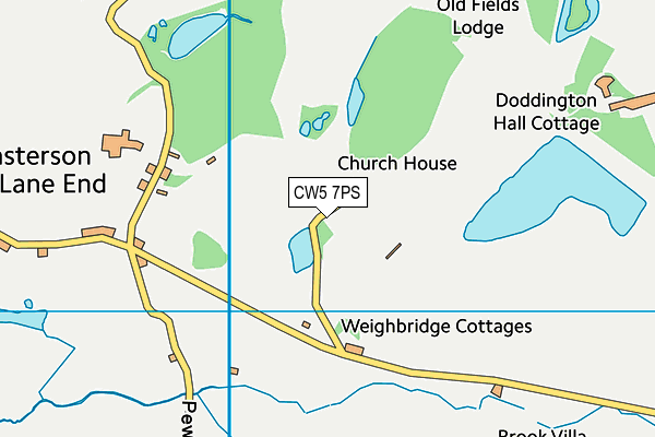 CW5 7PS map - OS VectorMap District (Ordnance Survey)