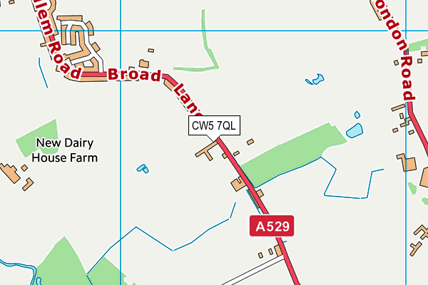 Stapeley Broad Lane CofE Primary School map (CW5 7QL) - OS VectorMap District (Ordnance Survey)