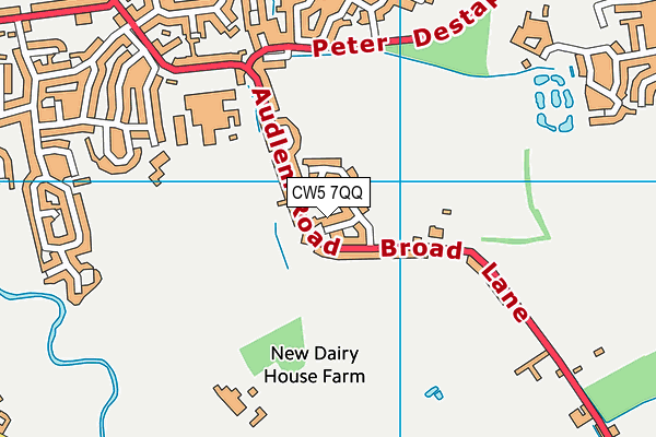 CW5 7QQ map - OS VectorMap District (Ordnance Survey)