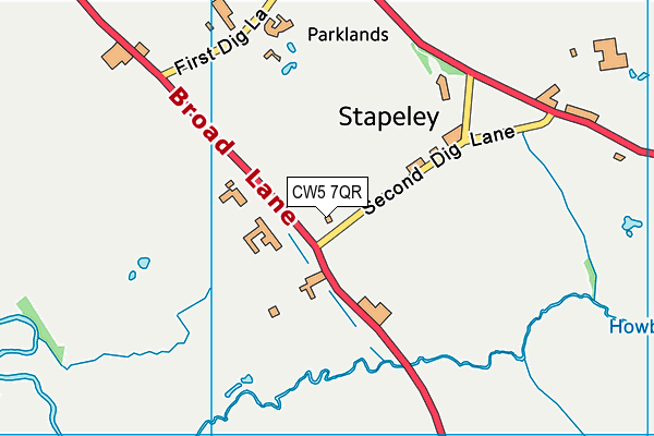 CW5 7QR map - OS VectorMap District (Ordnance Survey)