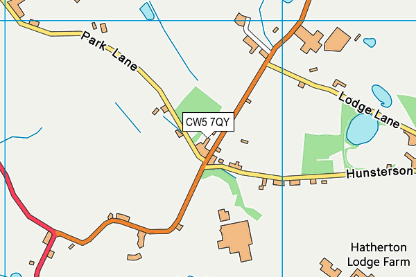 CW5 7QY map - OS VectorMap District (Ordnance Survey)
