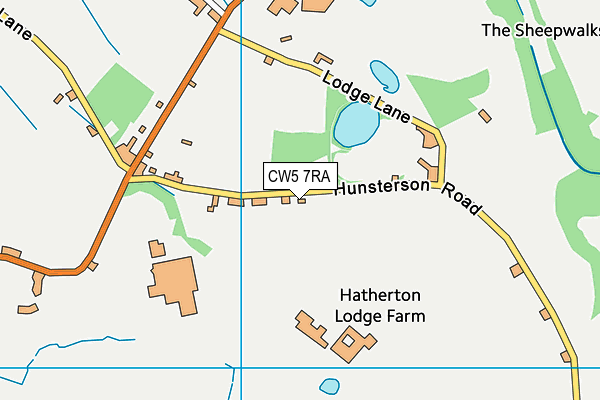 CW5 7RA map - OS VectorMap District (Ordnance Survey)