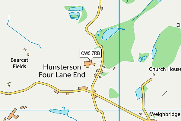 CW5 7RB map - OS VectorMap District (Ordnance Survey)