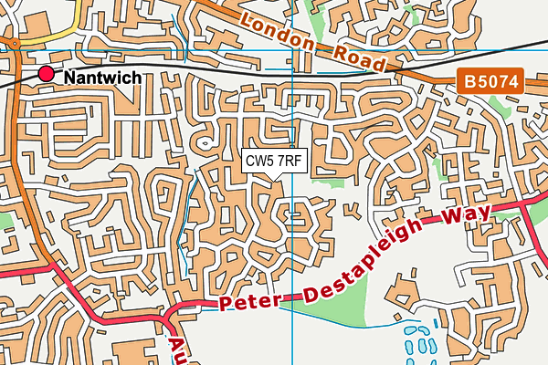 CW5 7RF map - OS VectorMap District (Ordnance Survey)
