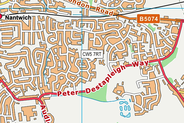 CW5 7RT map - OS VectorMap District (Ordnance Survey)