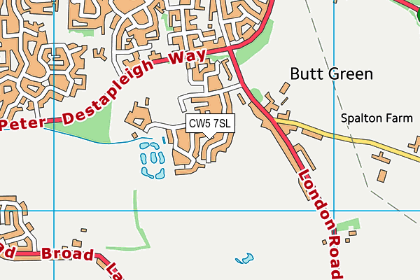 CW5 7SL map - OS VectorMap District (Ordnance Survey)