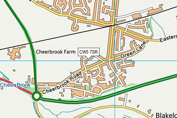 CW5 7SR map - OS VectorMap District (Ordnance Survey)