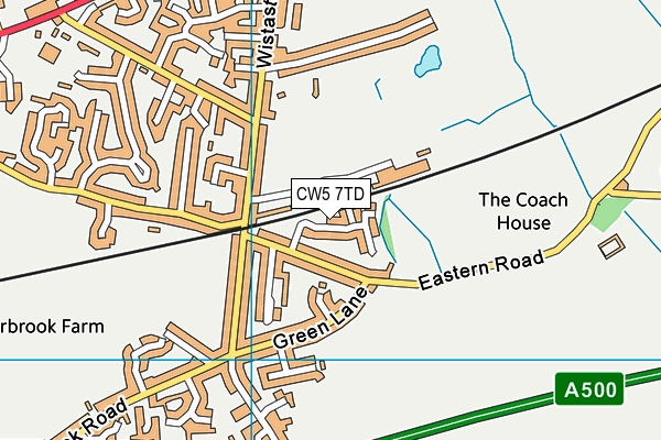 CW5 7TD map - OS VectorMap District (Ordnance Survey)