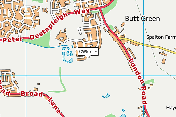 CW5 7TF map - OS VectorMap District (Ordnance Survey)