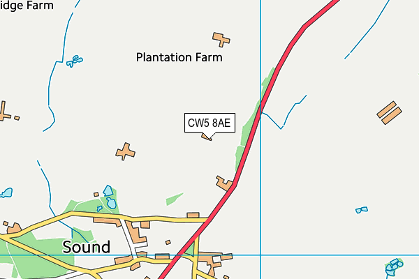 Sound and District Primary School map (CW5 8AE) - OS VectorMap District (Ordnance Survey)