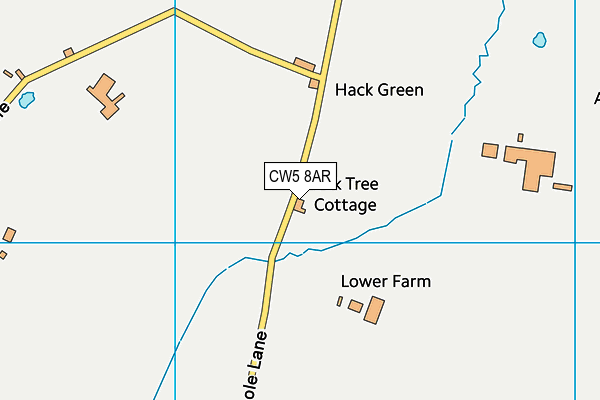 CW5 8AR map - OS VectorMap District (Ordnance Survey)