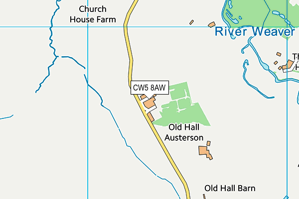 CW5 8AW map - OS VectorMap District (Ordnance Survey)