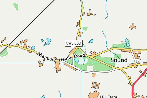 CW5 8BD map - OS VectorMap District (Ordnance Survey)