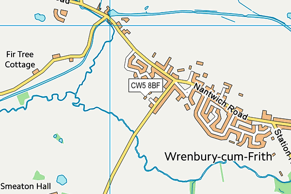 CW5 8BF map - OS VectorMap District (Ordnance Survey)