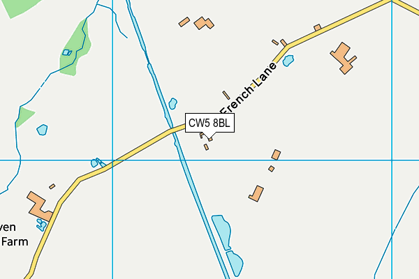 CW5 8BL map - OS VectorMap District (Ordnance Survey)