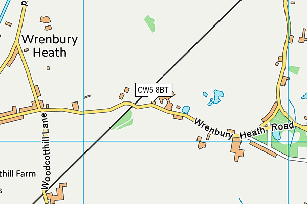 CW5 8BT map - OS VectorMap District (Ordnance Survey)