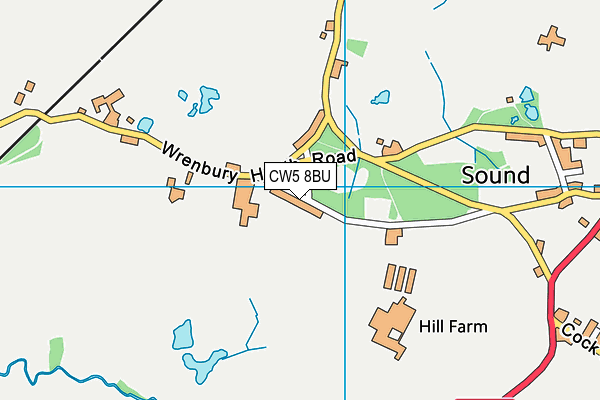 CW5 8BU map - OS VectorMap District (Ordnance Survey)