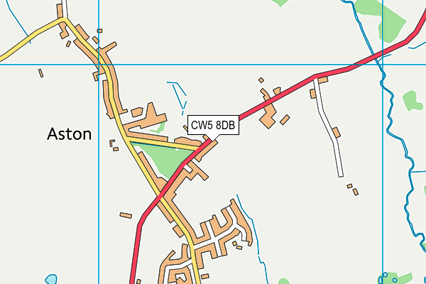 CW5 8DB map - OS VectorMap District (Ordnance Survey)