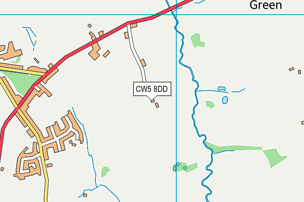 CW5 8DD map - OS VectorMap District (Ordnance Survey)