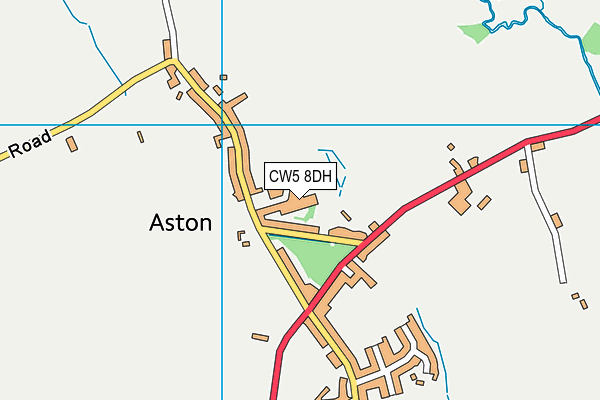 CW5 8DH map - OS VectorMap District (Ordnance Survey)