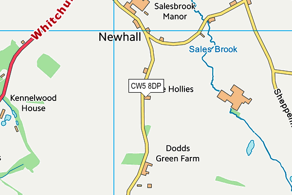 CW5 8DP map - OS VectorMap District (Ordnance Survey)