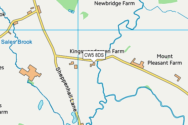 CW5 8DS map - OS VectorMap District (Ordnance Survey)