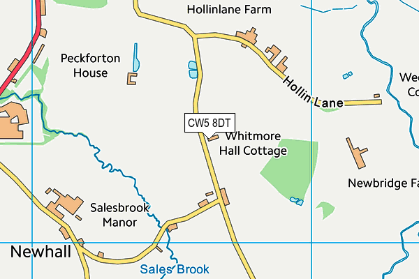 CW5 8DT map - OS VectorMap District (Ordnance Survey)