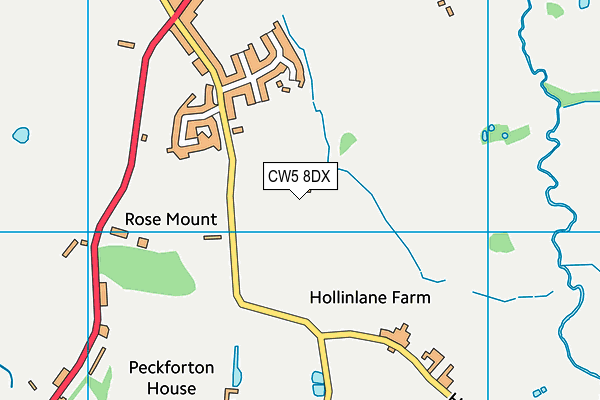 CW5 8DX map - OS VectorMap District (Ordnance Survey)