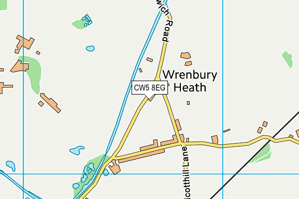 CW5 8EG map - OS VectorMap District (Ordnance Survey)