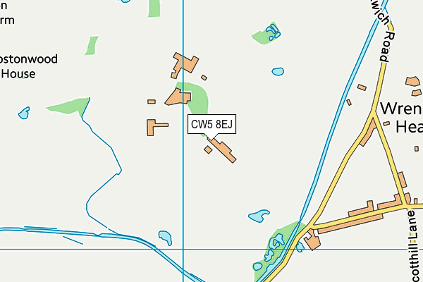 CW5 8EJ map - OS VectorMap District (Ordnance Survey)