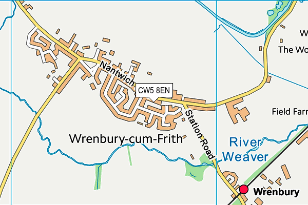 Wrenbury Primary School map (CW5 8EN) - OS VectorMap District (Ordnance Survey)